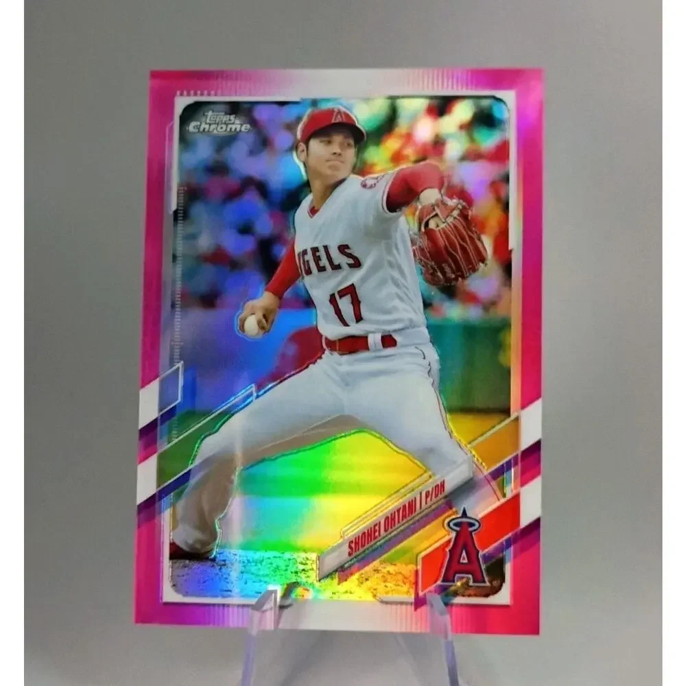 Shohei Ohtani #159 Topps Chrome Magenta REFRACTOR SP 154/399 - Picture 3 of 12